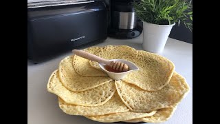 قرصة او بغرير فوق طاجين كهربائي / Crêpes à mille trous