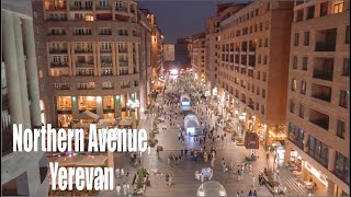 Northern Avenue walking tour, Yerevan, October 2022, 4K + Drone