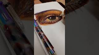 How to draw Realistic Eye using ball pens #pendrawing  #shorts #howto