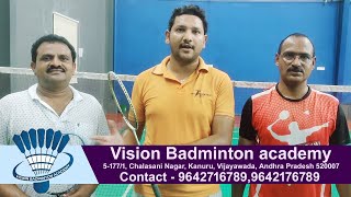 Best badminton academies in vijayawada | Vision Badminton academy |vision academy in vijayawada