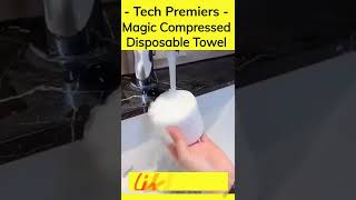 Magic Compressed Disposable Bath Towel | Compressed Towels | Travel Towel | #shorts