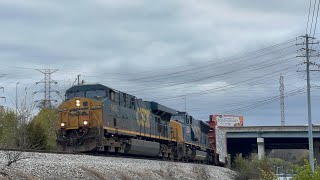 CSX ES40DC 5462 Leads Manifest M541-14 on 11/15/24