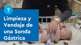 Enseñanza de la Sonda Gástrica: Limpieza y Vendaje de una Sonda Gástrica