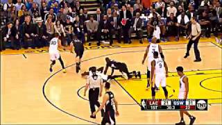 Draymond Green kicks Blake Griffin w/ natural recovery motion (clippers 2.23.17 paul pierce)