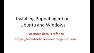 Installation and Configuration  Puppet agent on Ubuntu and Windows(Part-2)