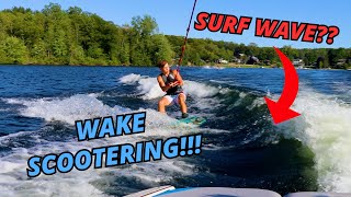 CAN YOU WAKESURF WITH A WAKEBOARD?? | Diamond Wake