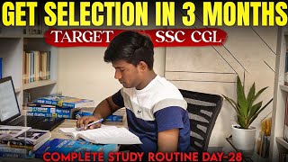 Get Selection in 3 Months🔥 Target SSC CGL 2024 Day-28 Full Study. Himanshu Yadav #ssc #studyvlog