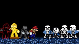 [KOF Mugen] Mario Team VS. Sans Team