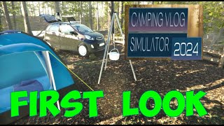 Camping VLOG Simulator First Look | Camping in a Tent in the Woods | Main Quests, Side Quests