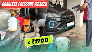 Portable Cordless Pressure Washer @ ≈ ₹1700 | Amazon | For Car, Bike Washing