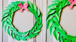 Paper Wreath for Christmas Decorations Ideas | How to Make Paper Christmas Wreath