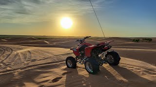 Ripping my big bore honda 400ex at little Sahara