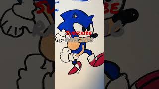 Drawing sonic with posca markers! (Watch and share!) #shorts #viral #subscribe #posca #drawing #fnf