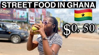 EXPLORING POPULAR STREET FOODS IN GHANA,KUMASI|| DRINKING LOCAL COCONUT FROM THE BEST REVIEWED JOINT