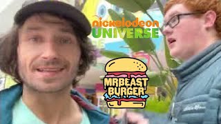 Nickelodeon Universe AD but the Rides are OPEN!?+ We Tried MrBeast Burger and it was Actually Great!