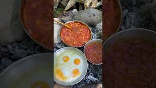 Omelet in nature/املت در طبیعت #shortvideo #short