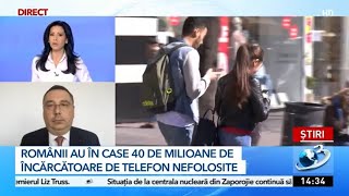 Românii au în case 40 de milioane de încărcătoare de mobil nefolosite! (Cristian Pocol la Antena 3)