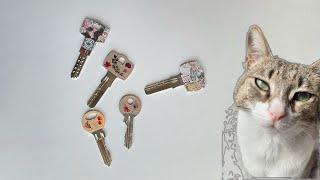 How to decorate your keys. چجوری کلیدامونو خوشگل کنیم🪸##keychain #nailpolish