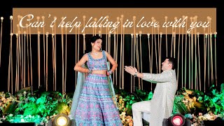 Cant Help Falling in Love With You | Munjaane Manjalli | Mujhse Shaadi Karogi | Sangeet Couple Dance