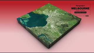 MELBOURNE TOPOGRAFICA 3D MAP