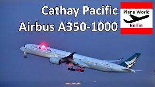 Cathay Pacific Airbus A350-1000 *B-LXO* Evening Takeoff from Taipei Taoyuan Airport