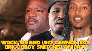 WACK 100 AND LUCE CANNON SAY BRICC BABY SNITCHED ON BIG U