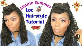 Simple Summer 2017 Twisted Bang Loc Hairstyle Tutorial/Jungle Barbie