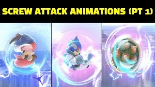 Screw Attack Animations in Super Smash Bros Ultimate (Part 1)