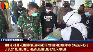 Dandim Madiun Dampingi Tim Penilai Lomba Posko PPKM skala Mikro di wilayah Kodim Madiun