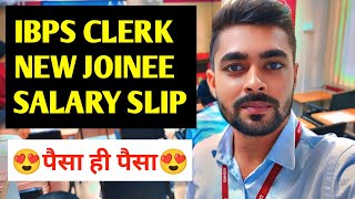 IBPS Clerk New Joinee Salary Slip 2024 || IBPS Clerk Salary After 12th Bipartite Settlement ||