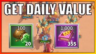 Tips for Extra Daily Value as F2P | Call of Dragons