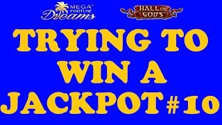 Casino Jackpot Hunting TRYING TO WIN A JACKPOT #10 (Hall Of Gods, Mega Fortune Dreams)