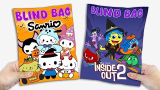 🌟Paper DIY🌟SANRIO VS INSIDE OUT 2 RANDOM BLIND BAG Unboxing | Open Blind Bags ASMR | BiBi Yummy