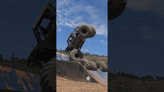 Hitting it from behind pt.1 #monstertruck #gopro #stunt #4x4 #monsterjam #offroad  #losi #rc #shorts