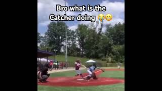 What is the catcher doing 😭😭