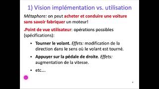 [ALGO1] Chap. 7 Pile, File - Part. 1 : TDA, Points de vue implémentation vs utilisation