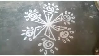 Easy Rangoli design/simple kolam/simple kolam for apartment #Beautifulsimplekolam #easyrangoli