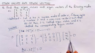 Eigen values & eigen vectors