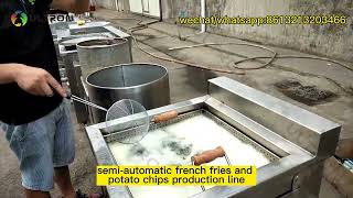 semi automatic french fries potato chips making machine|french fries plant|potato chips plant cost