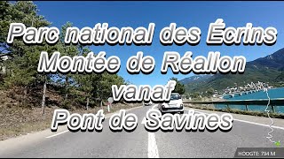 Parc national des Écrins Montée de Réallon vanaf Pont de Savines Honda CRF 1000 ATAS