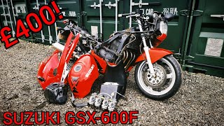 CAN I FIX THIS 34 YEAR OLD SPORTS BIKE!? SUZUKI GSX 600F CLASSIC MOTORBIKE