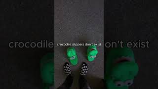 Would you wear them? 🐊🤔 #slippers #slides #crocs