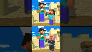 HELP Good deeds of baby Steve VS Bad deeds baby Villager #fypシ #minecraftshorts #minecraftanimation