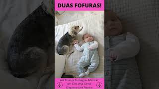 DUAS FOFURAS , Cachorros e Crianças! [Até Criança Consegue Adestrar um Cão] #shorts