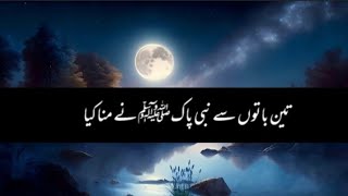 Nabi Pak ﷺ Ny Farmaya |Teen cheezun sy mana farmaya |Soul of Islam #viral #islamicvideo #10mviews