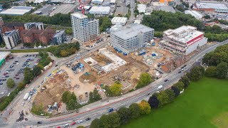 Drone video of Freemen's Common construction site in Leicester -  7 Sep 2020