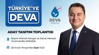 DEVA Partisi İkinci Belediye Başkan Adayları Tanıtım Toplantısı