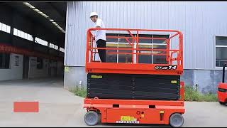 8M 450KG Electric Aerial Scissor Lift , Self Propelled Work Platform CE ISO