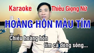 Hoàng Hôn Màu Tím ✔ Karaoke Thiếu Giọng Nữ ► Song Ca Với Lê Thiết ❖ Thiết TV