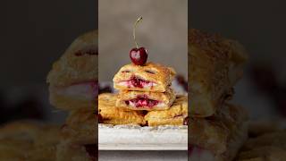 Puff Pastry Pies With Cherries And Cream Cheese Filling 🍒🍒🍒… #baking #puffpastry #cherries